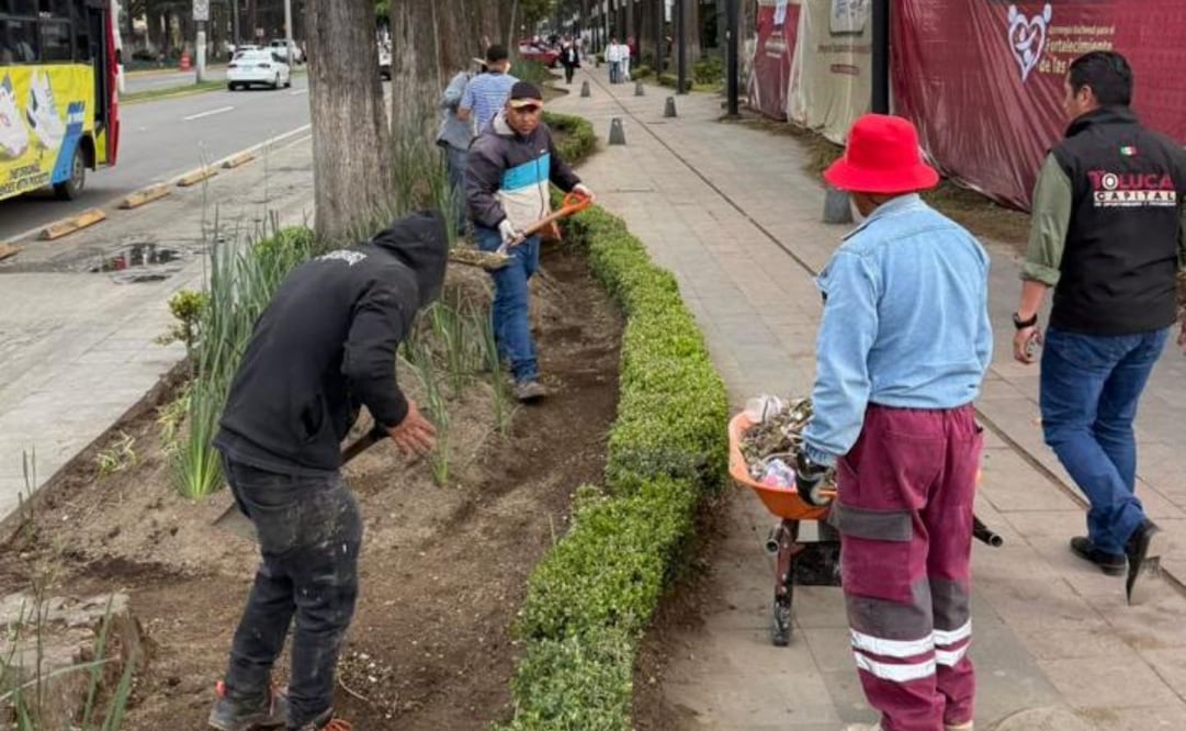 La renovación de banquetas, bacheo y la sustitución de alumbrado público forman parte del rescate de la infraestructura vial. Foto Especial