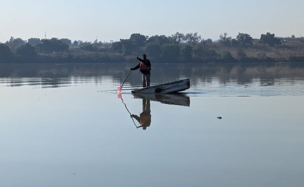 La Laguna de La Piedad recibe alrededor de 150 litros por segundo de aguas residuales. Alejandro Vargas/ El Universal