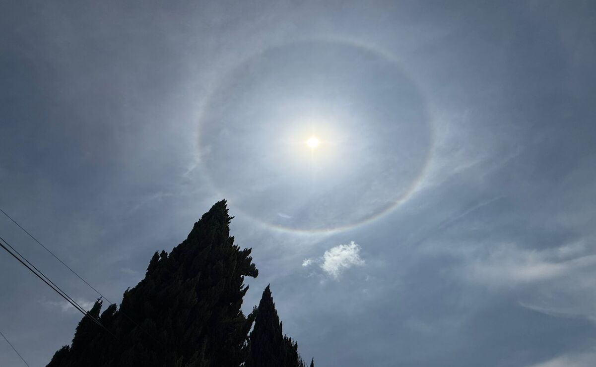 El tipo más común de halo solar tiene un radio angular de 22 grados. Foto: Sergio García / El Universal Estado de México