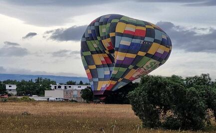 Video: Globos aerostáticos aterrizan de emergencia en Acolman
