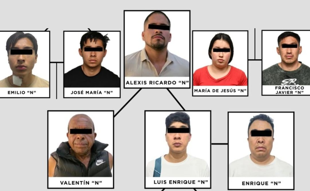 Están vinculados al grupo "ACME" y fueron detenidos por extorsionar a pequeños comerciantes en Tlalnepantla. Foto Especial