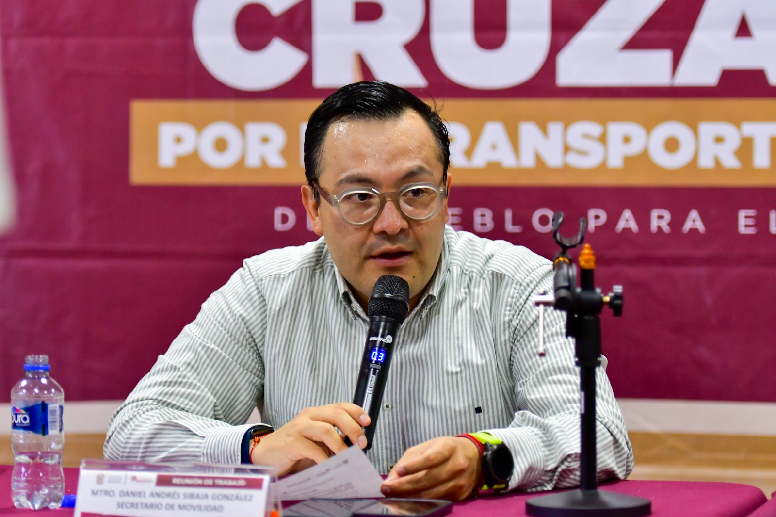 Daniel Sibaja González, titular de la Secretaría de Movilidad. Foto Arturo Hernández