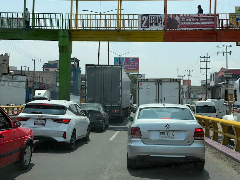 Varios automovilistas reportan saturación en la autopista México-Puebla. Foto. Especial