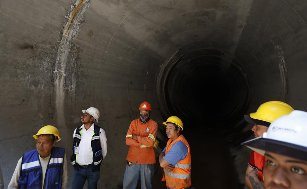 El túnel interceptor Xochiaca-Churubusco fue excavado a 15 metros de profundidad utilizando tuneladoras con tecnología similar a la del Metro. Foto Diego Simón / El Universal