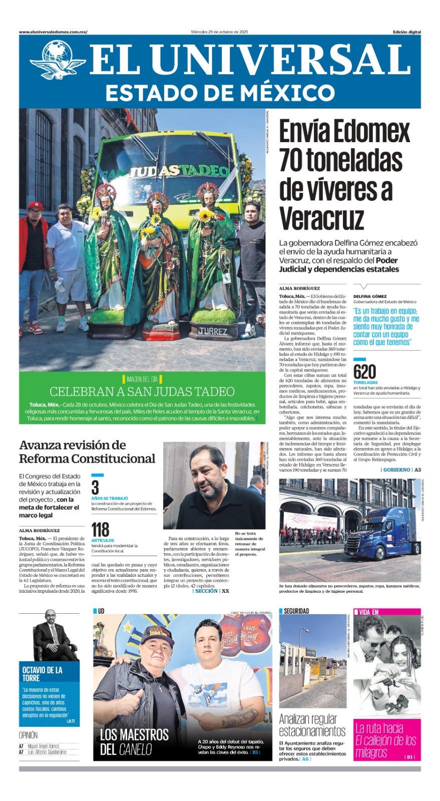 Portada 29 de octubre 2025