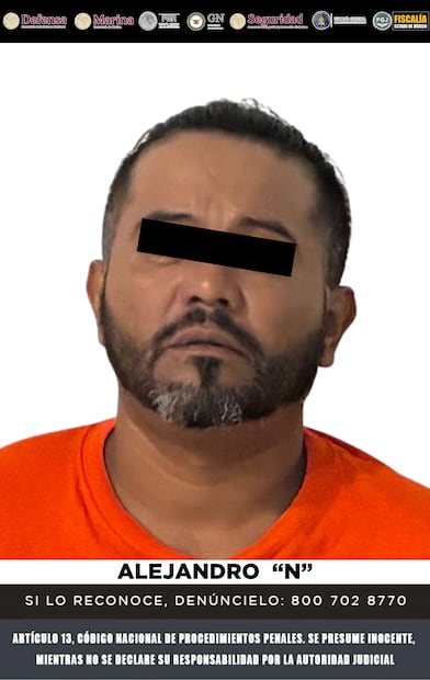 Durante el operativo en Acapulco fue capturado Alejandro “N”, quien presuntamente ayudó a Eric Antonio “N” a evadir la acción de la justicia tras la comisión del delito. Foto: especial