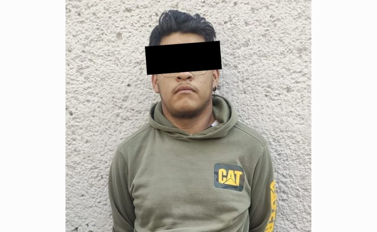 Sujeto detenido por amenazar a mujer con subametralladora en Ecatepec Foto: Especial