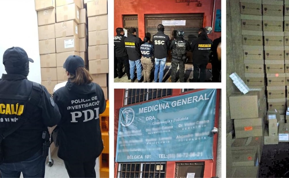 Miles de cajas de medicamento controlado con un valor superior a los 200 MDP fueron localizadas en inmuebles de la CDMX. Foto Especial