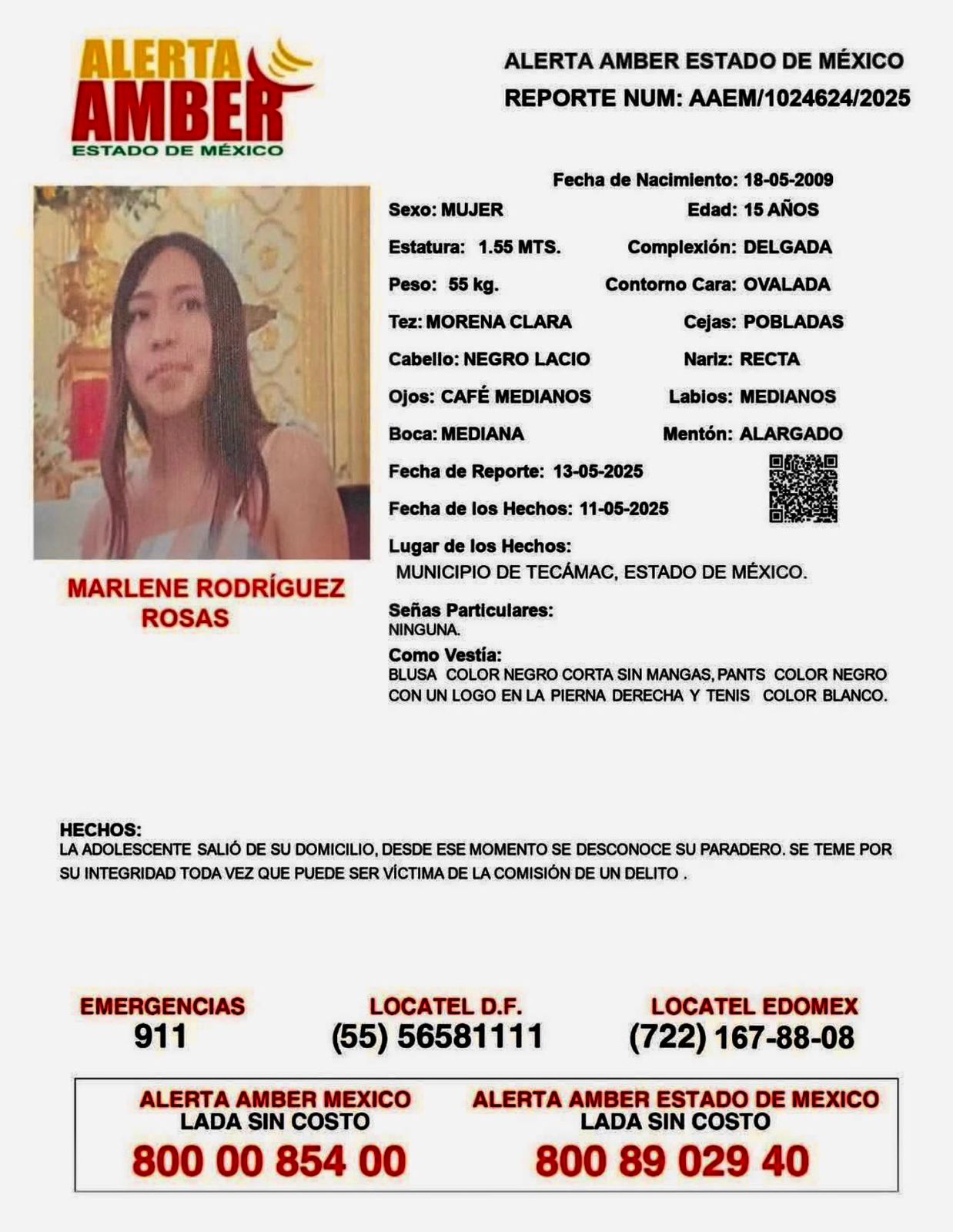 Marlene Rodríguez Rosas desapareció el 11 de mayo / Foto Especial