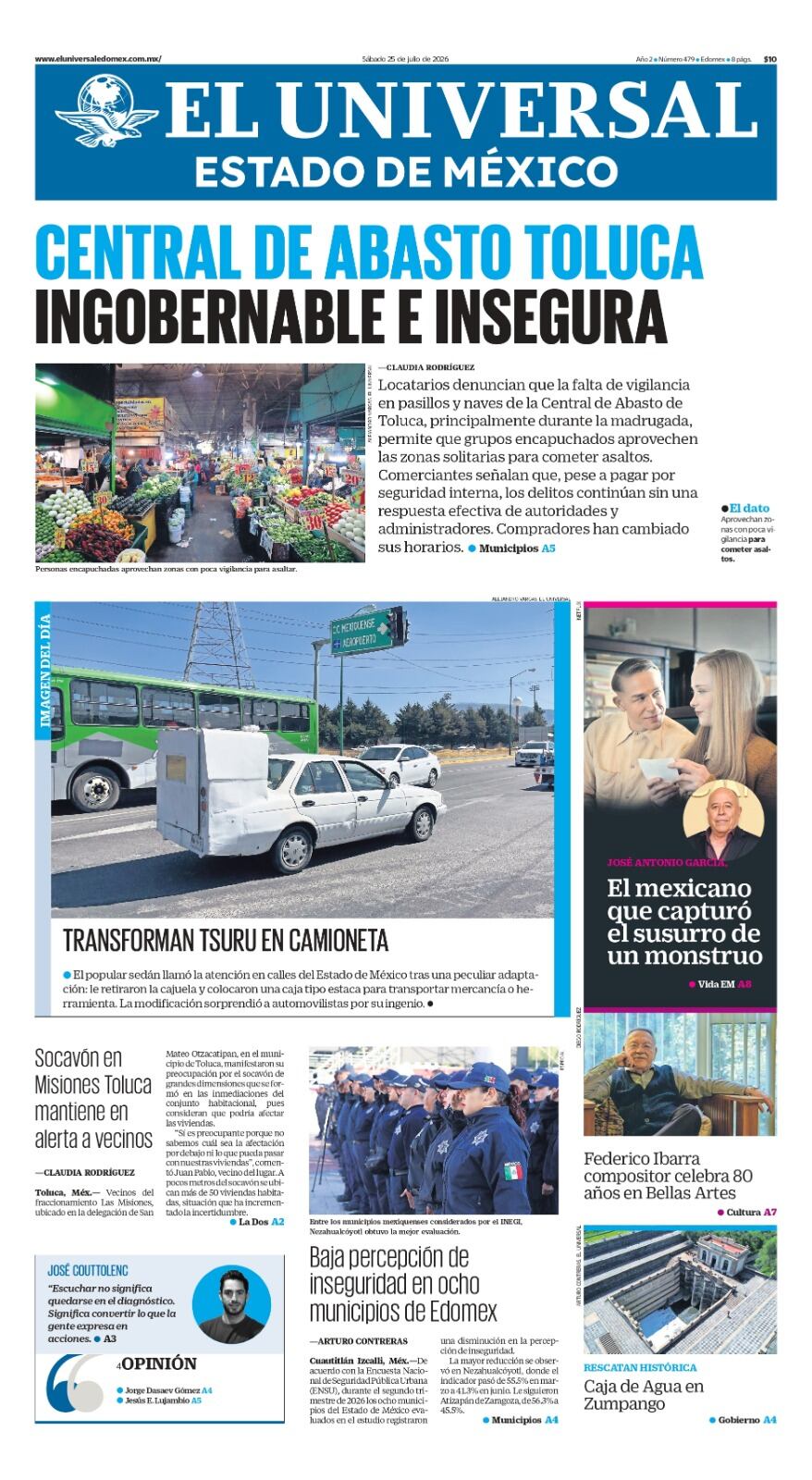 Portada del 25 de julio del 2026