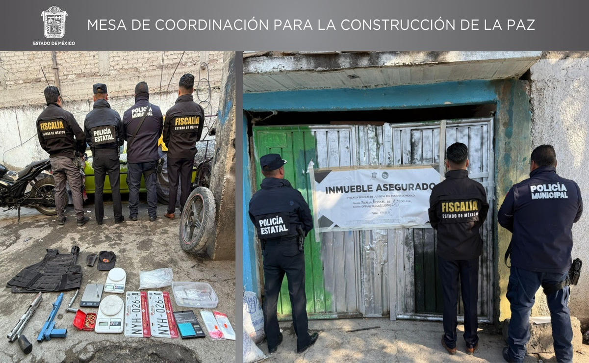 Los detenidos y los artículos decomisados  fueron puestos a disposición de la autoridad judicial. Foto: Especial