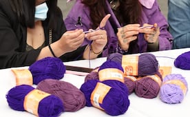 ¿Tejes? La UAEMéx busca "abrazar" con arte y estambre morado al emblemático Árbol de la Mora