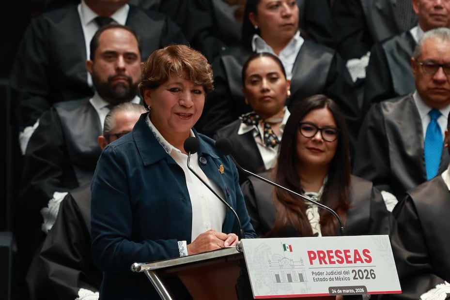 Durante la ceremonia encabezada por el Poder Judicial del Estado de México (PJEM), la mandataria estatal afirmó que la justicia es el pilar esencial para construir una sociedad. Foto: Alejandro Vargas