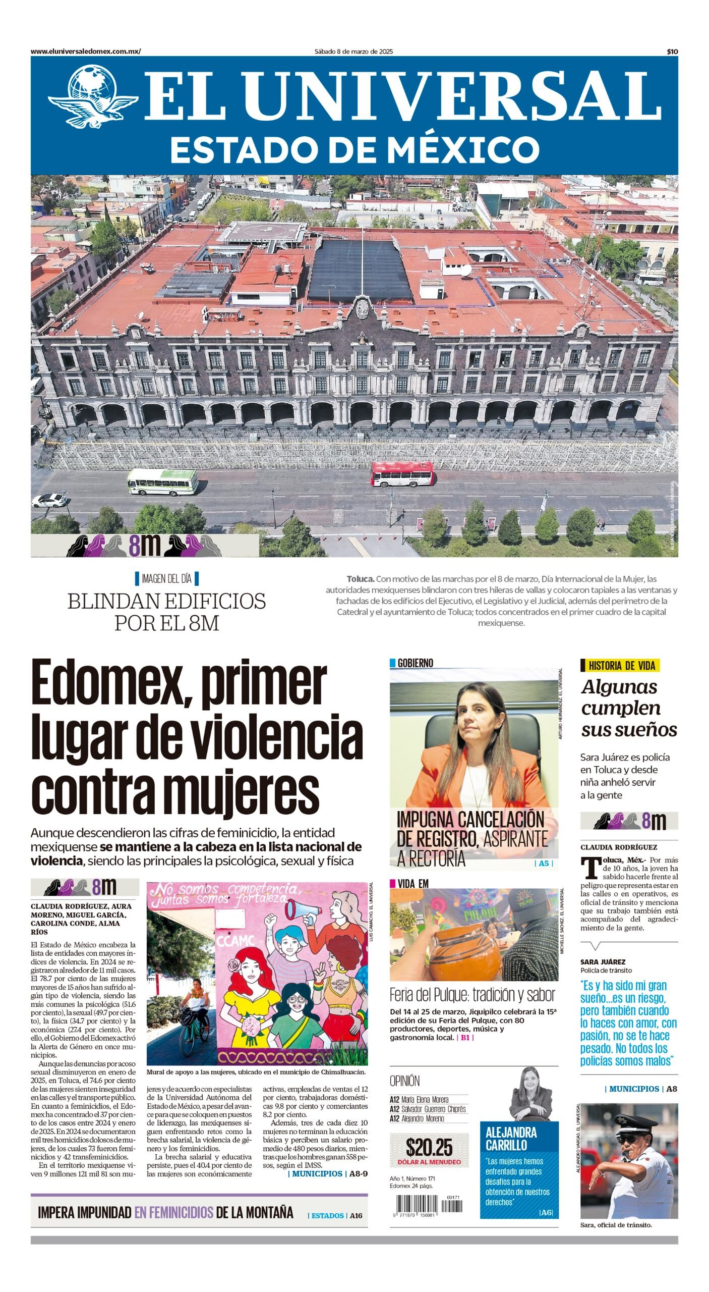 Portada Edomex 8 de marzo 2025
