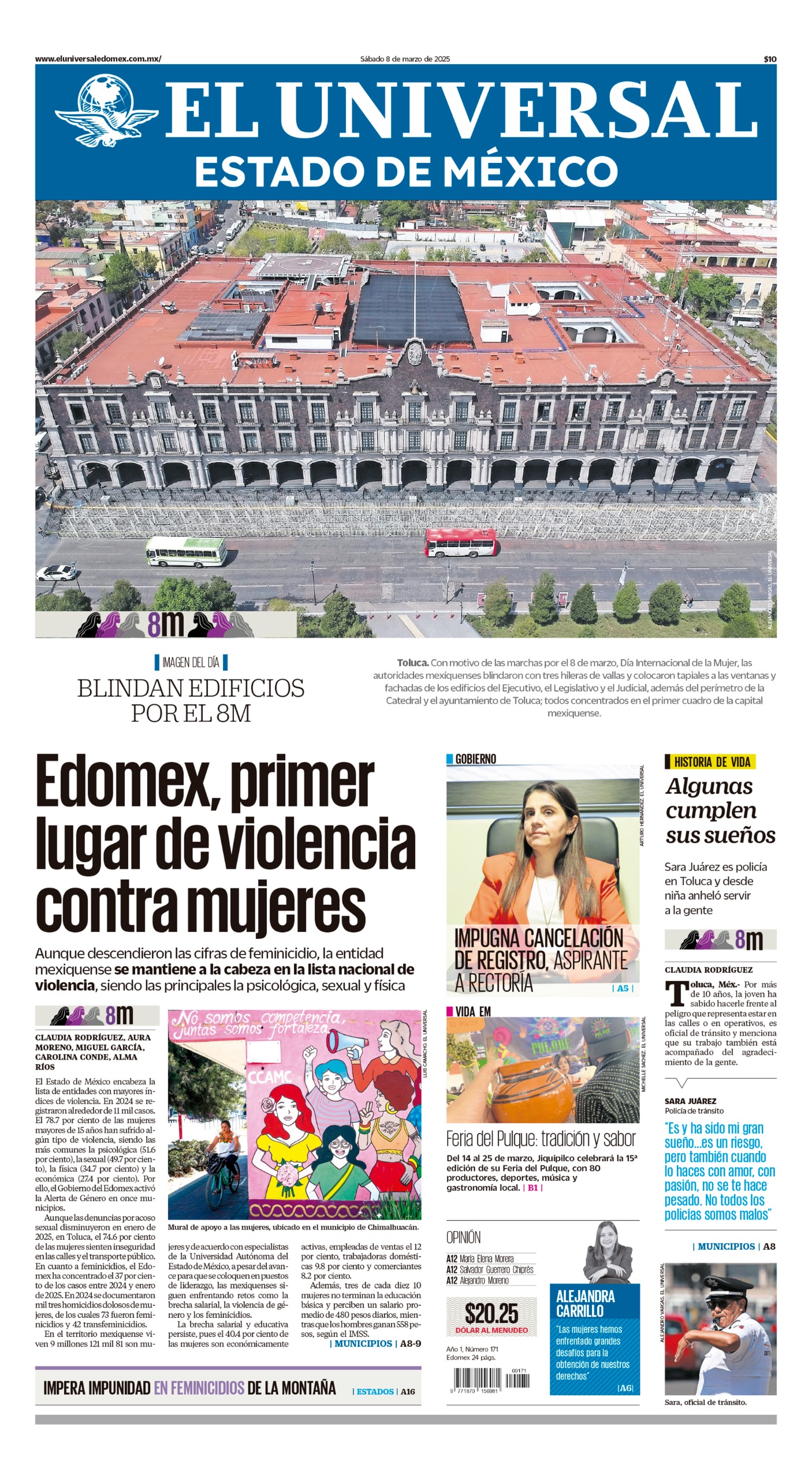 Portada Edomex 8 de marzo 2025