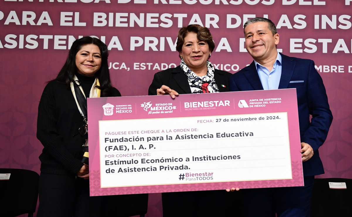 Delfina Gómez Álvarez entrega 9.5 MDP a Instituciones de Asistencia Privada del Edomex