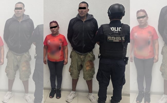 Detienen a pareja por presunta extorsión en Tenango del Valle