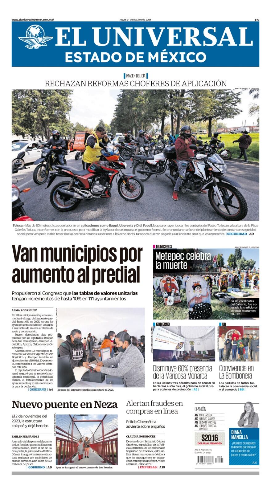 Portada 31 de octubre del 2024