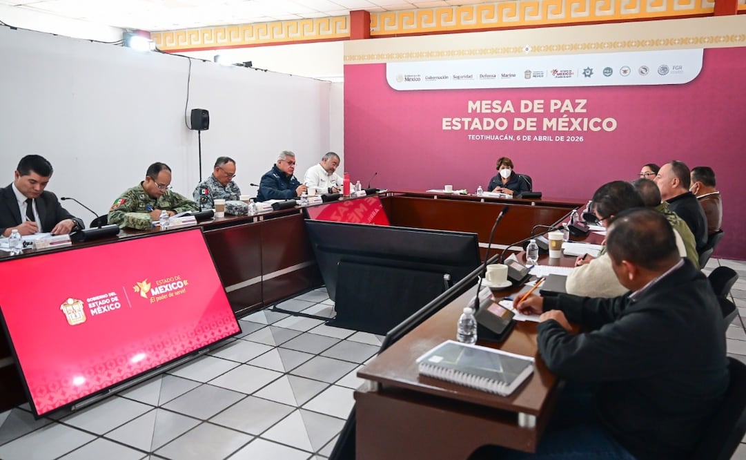 La Gobernadora Delfina Gómez encabeza la Mesa de Coordinación para la Construcción de la Paz en Teotihuacán. Foto Especial