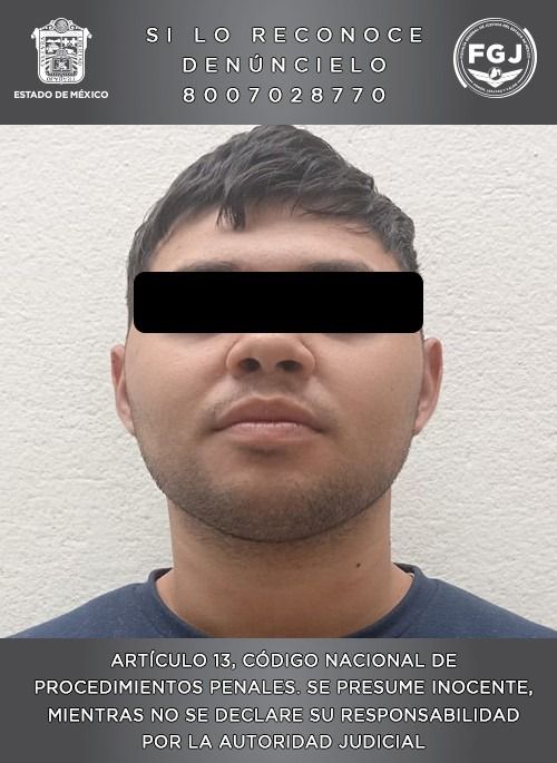 César Rogelio “N” fue detenido por agentes de la fiscalía general de Justicia del Estado de México. Foto: Especial