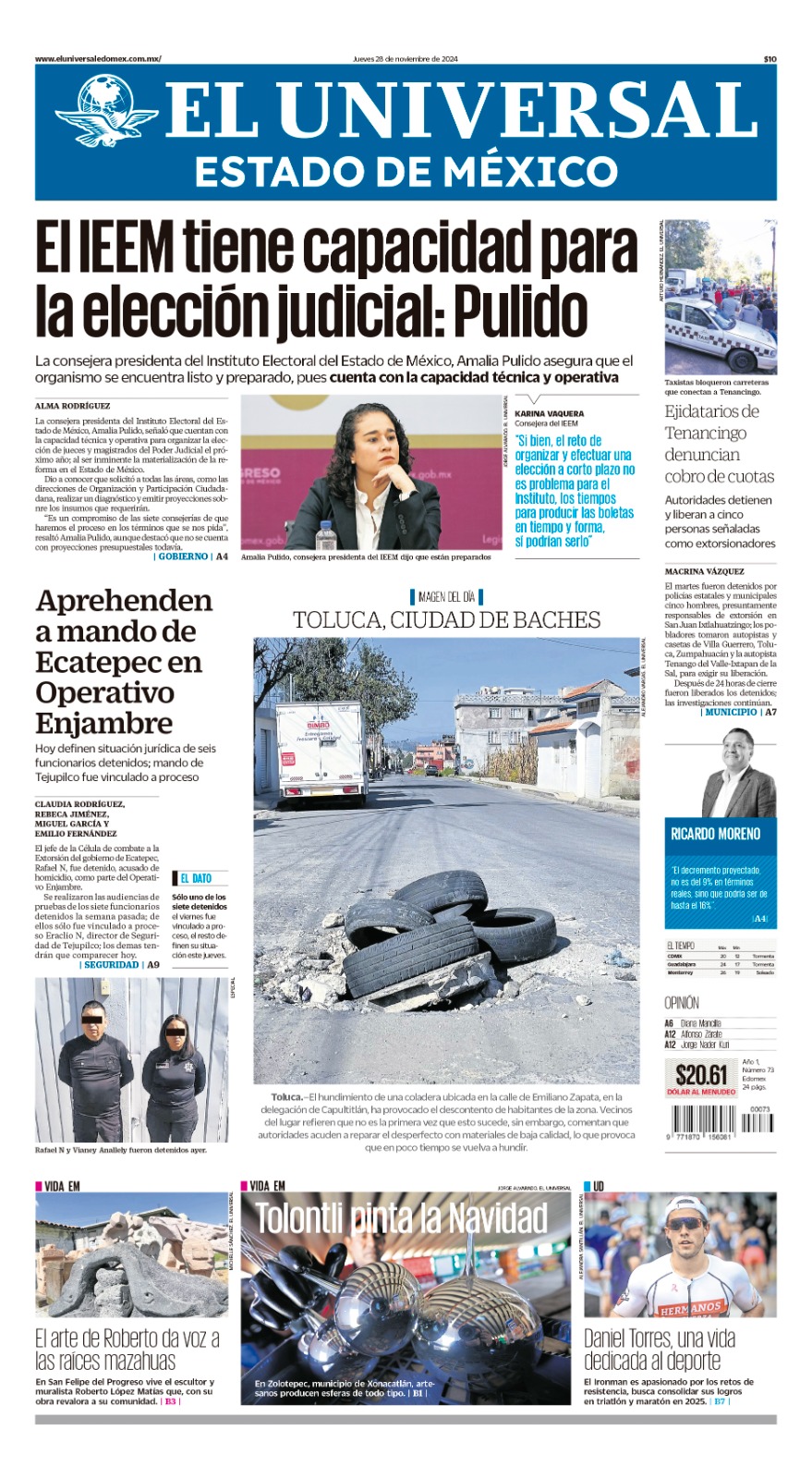 Portada 28 de noviembre del 2024