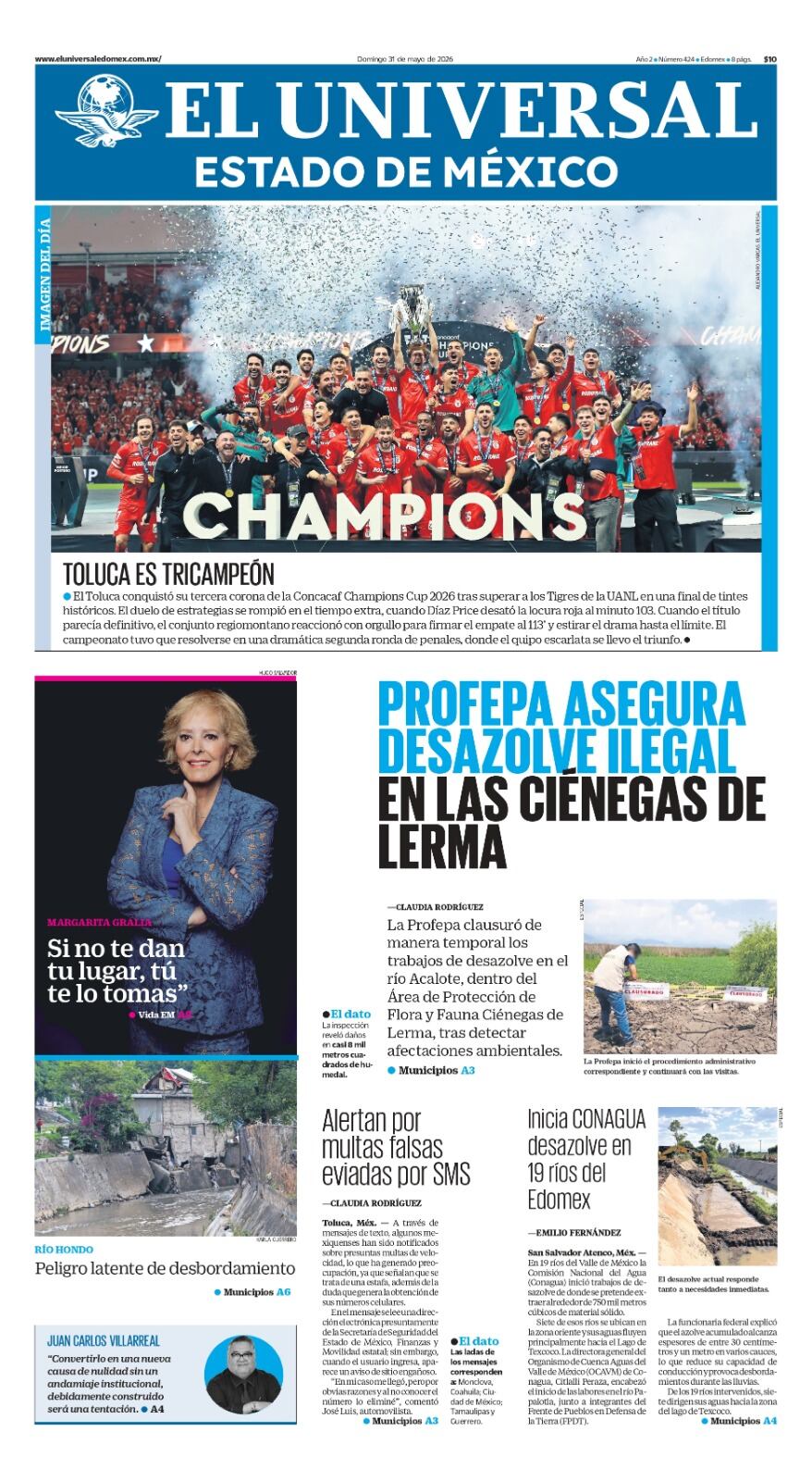 Portada del 31 de mayo