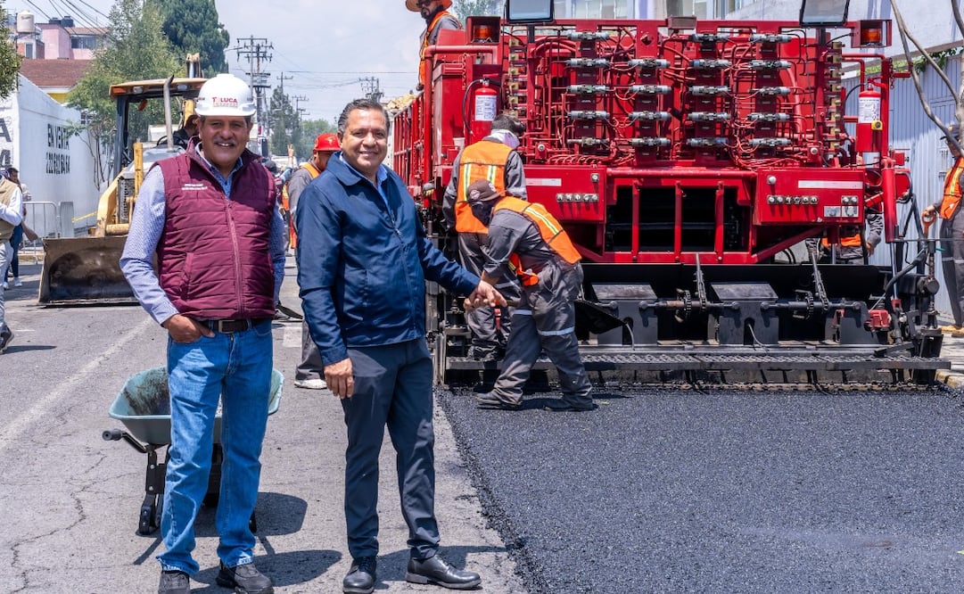 El arranque del “Diablo Dragón de la Pavimentación” fue en la calle Gómez Farias. Foto. Especial