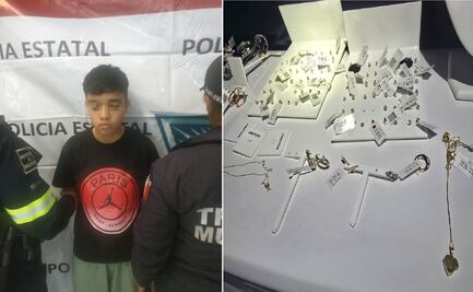 Detienen a menor de edad por intento de robo en joyería de Metepec