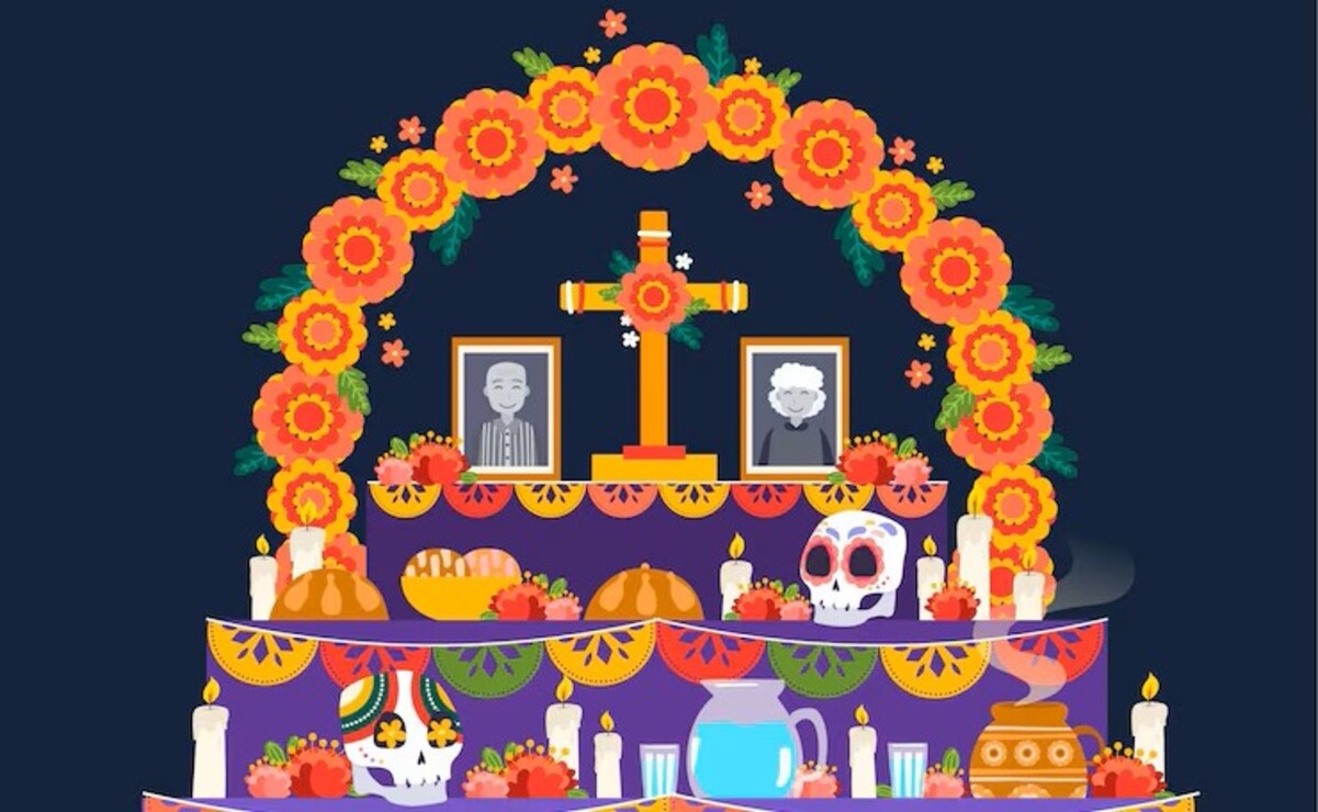 El arco de flores te ayudará a embellecer tu ofrenda de Día de Muertos. Foto: Freepik.