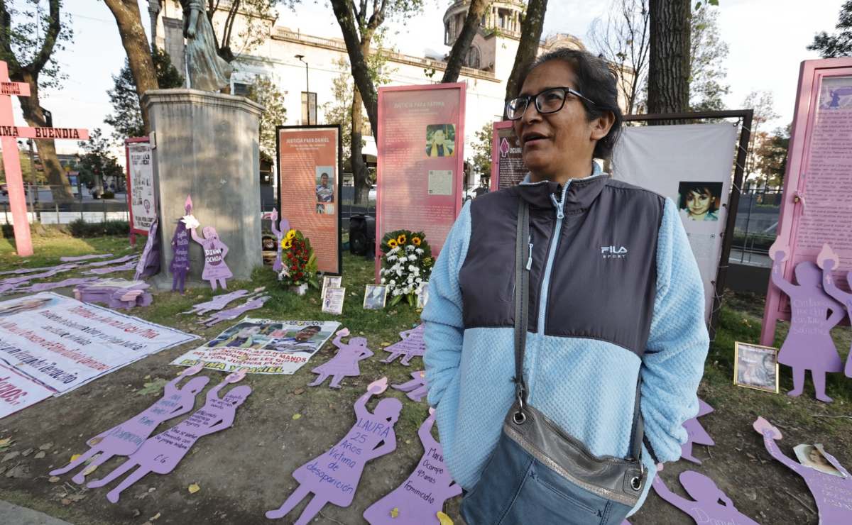 Lorena Gutiérrez, madre de Fátima Varinia, exige justicia 10 años después de su feminicidio. Foto: Jorge Alvarado