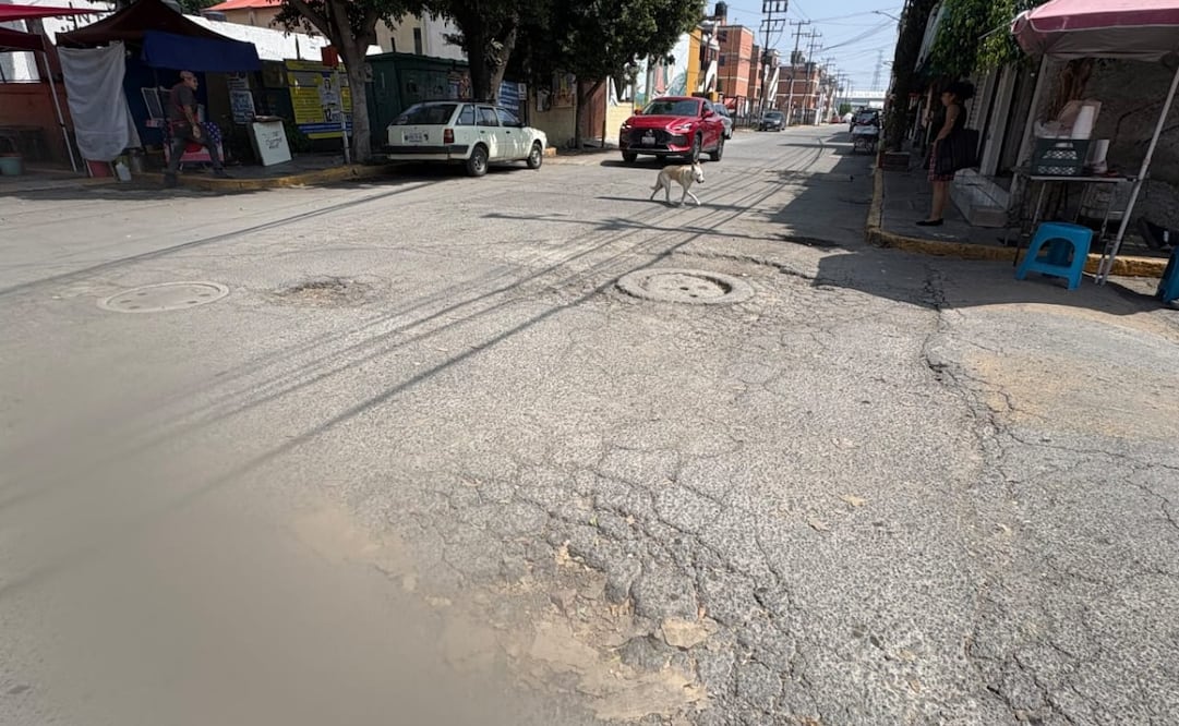Deterioro evidente en las calles de la colonia COCEM, donde los vecinos exigen trabajos reales de bacheo ante la temporada de lluvias. Foto Especial