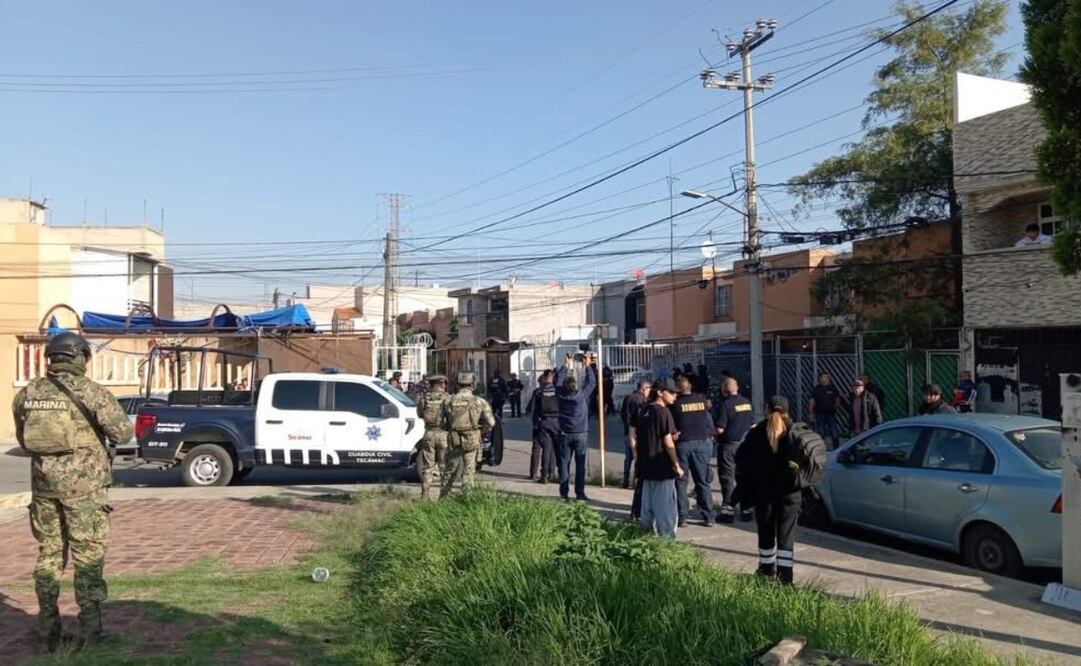 La movilización de varias corporaciones de seguridad en Tecámac se registró desde el jueves. Foto. Especial