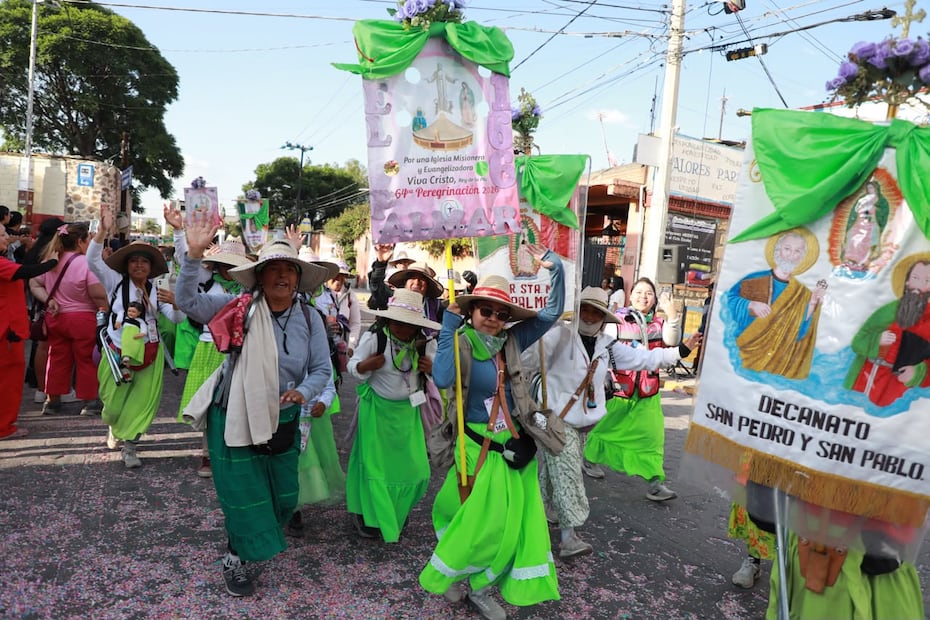 La presidenta municipal, María de los Ángeles Zuppa Villegas informó a las peregrinas que para el 2027 serán recibidas de nueva cuenta para seguir con la tradicional que suma más de 60 años. Foto: especial