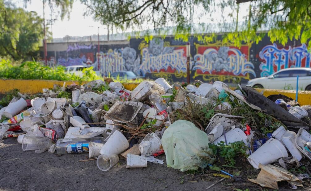 Más de 40 toneladas de tierra, llantas, maleza y residuos fueron retiradas de la calle Camino al Pozo. Foto Especial