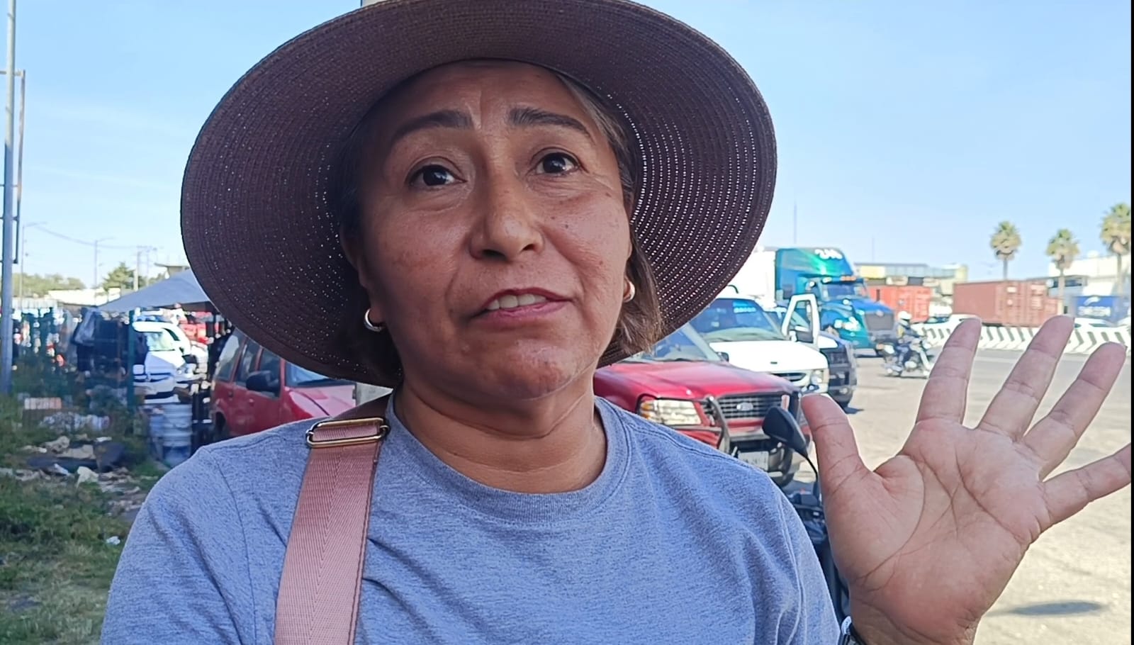 Edith González, dueña de purificadora de agua, afectada./Foto Gisela González Granados