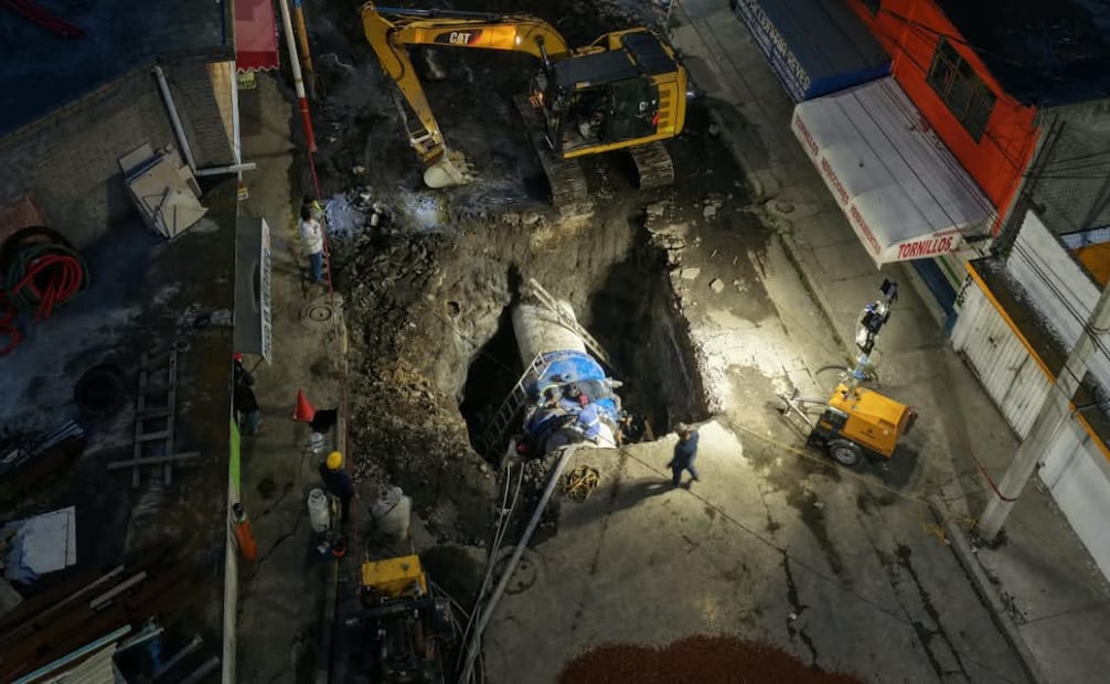 Las autoridades confirmaron que la avería en la tubería estuvo relacionada con una falla geológica y hundimientos diferenciales. Foto Especial