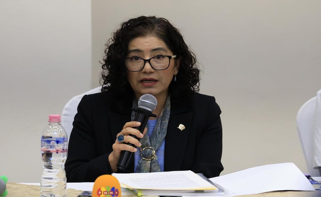 La rectora de la UAEMéx, Martha Patricia Zarza condenó los hechos de violencia registrados la noche del martes al interior de la Casa del Estudiante. Foto: Arturo Hernández / El Universal Estado de México