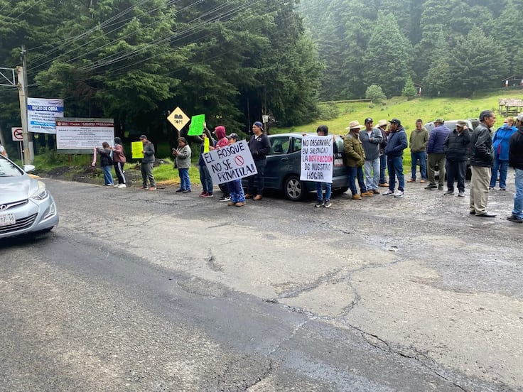 Bloquean México-Toluca para exigir freno a tala en Huixquilucan