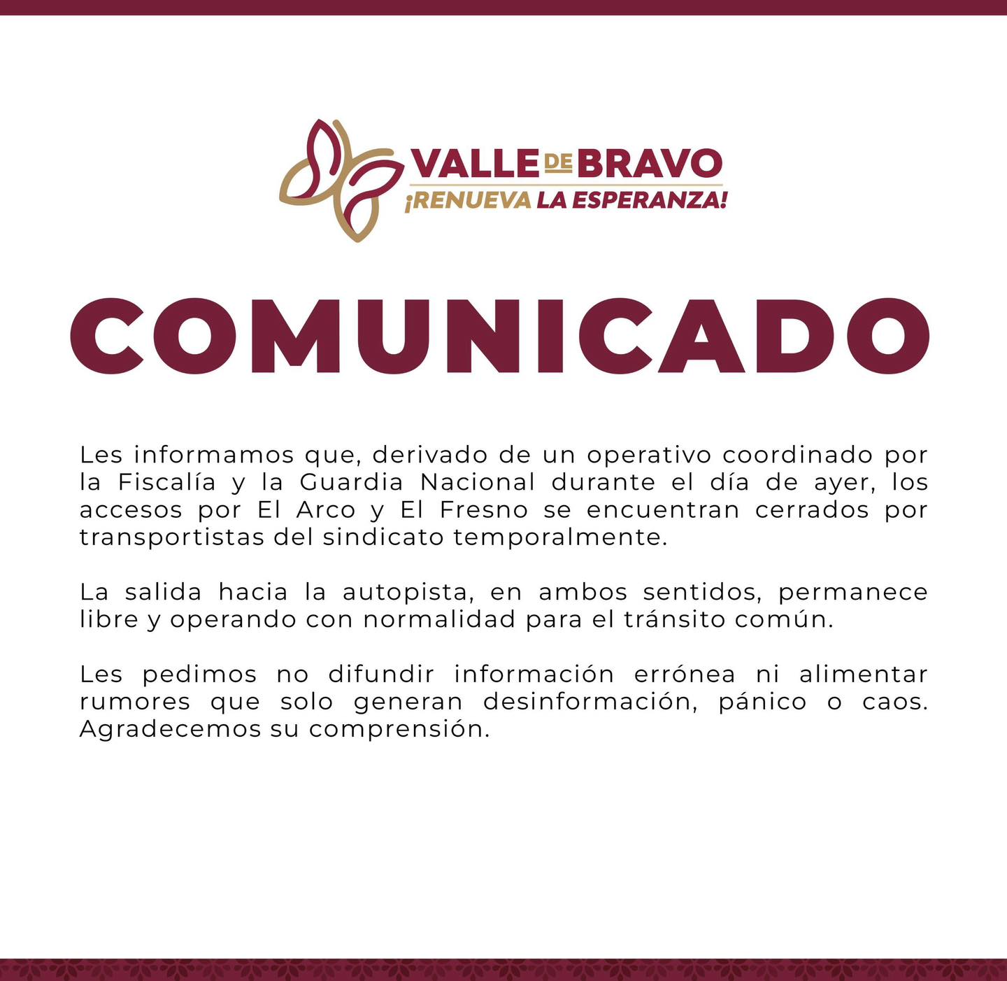 Puntos bloqueados en Valle de Bravo / Foto Especial