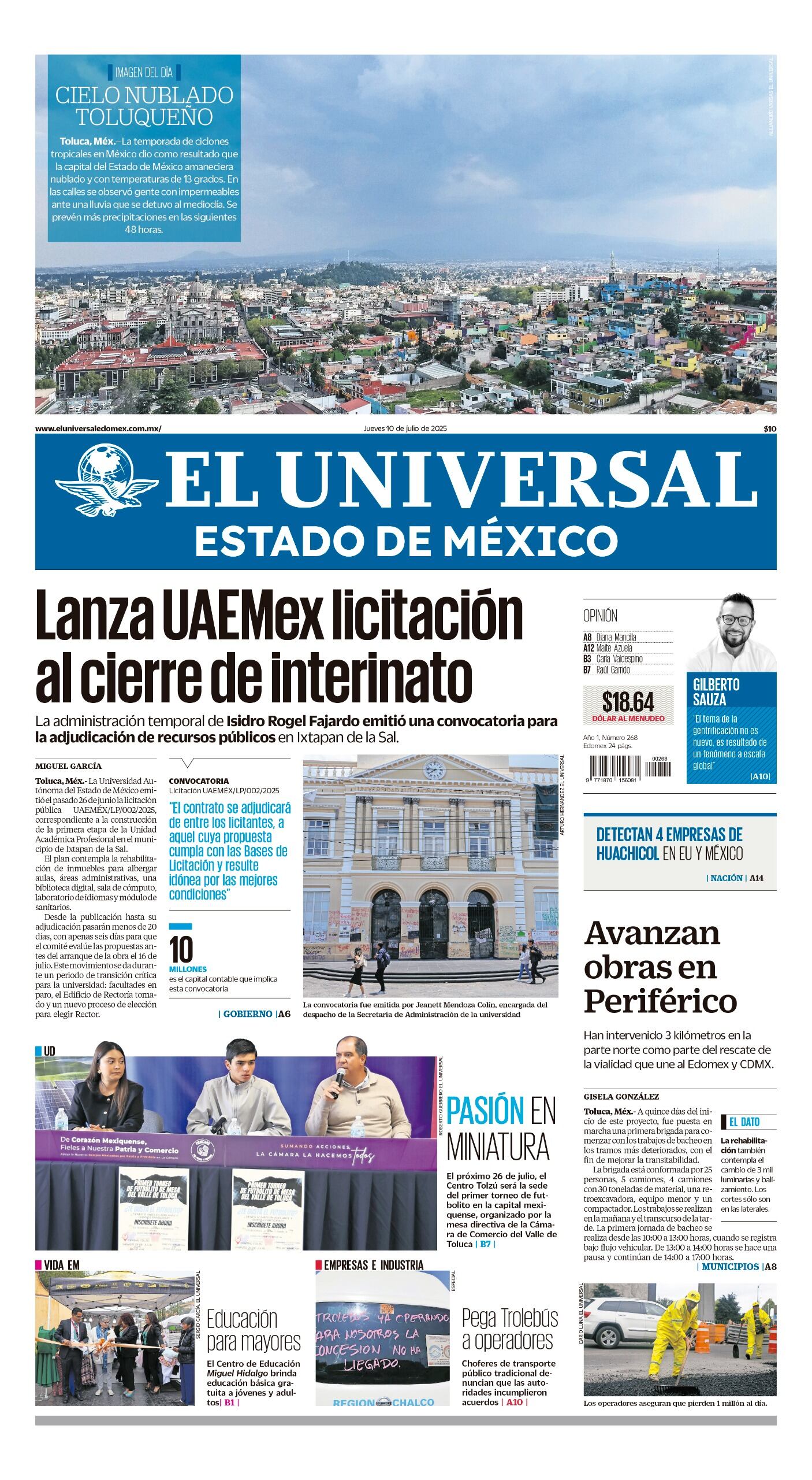 Portada Edomex 10 de julio 2025