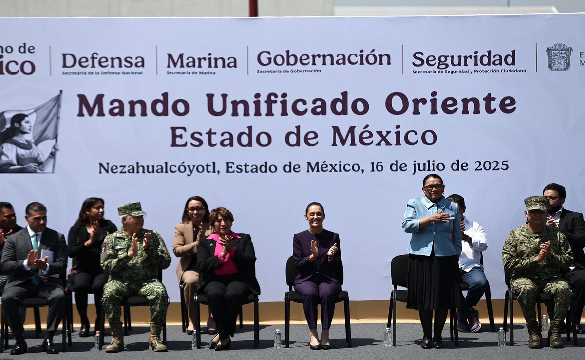 Delfina Gómez Álvarez indicó que gracias a la coordinación con el Gobierno Federal hay avances en la estrategia de seguridad en los 11 municipios contemplados en el programa de seguridad de la zona oriente. Foto: Berenice Fragoso / El Universal Estado de México