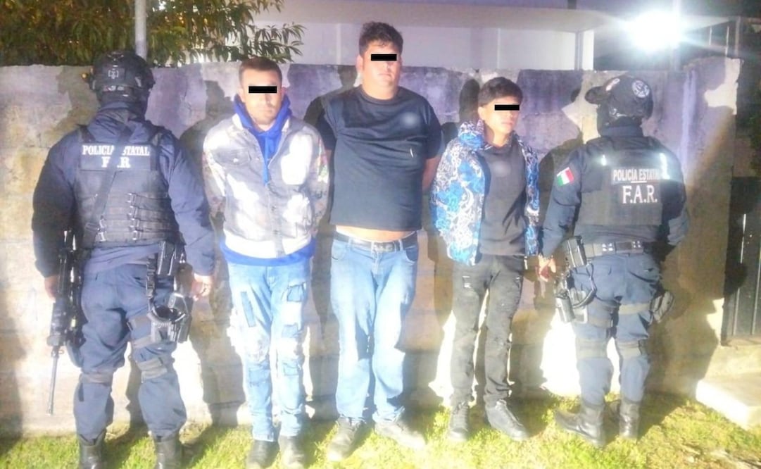 Tres sujetos fueron detenidos por elementos de la SSEM en Jilotepec. Foto especial