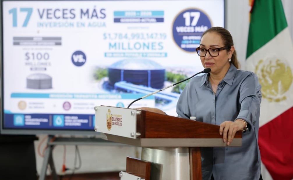 La presidenta municipal de Ecatepec, Azucena Cisneros Coss, detalló los avances del programa permanente "El Bachetón 24/7". Foto Especial