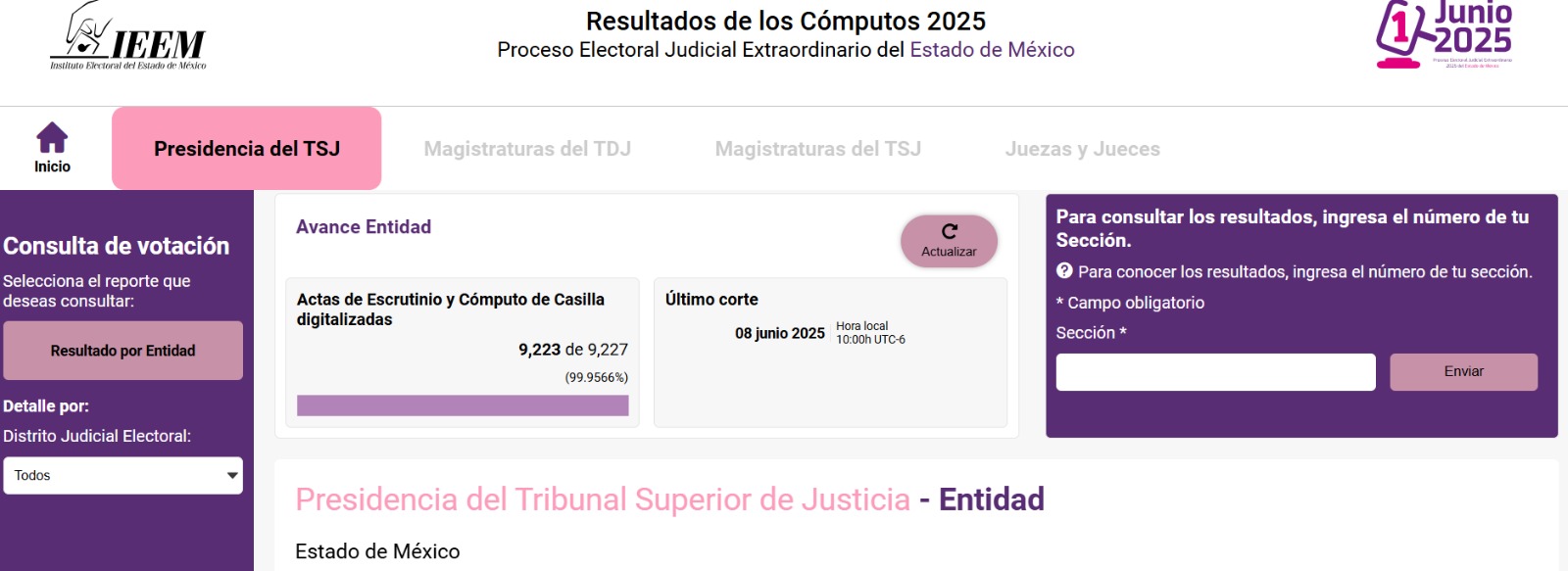 Sistema Informático del Instituto Electoral del Estado de México / Foto Especial