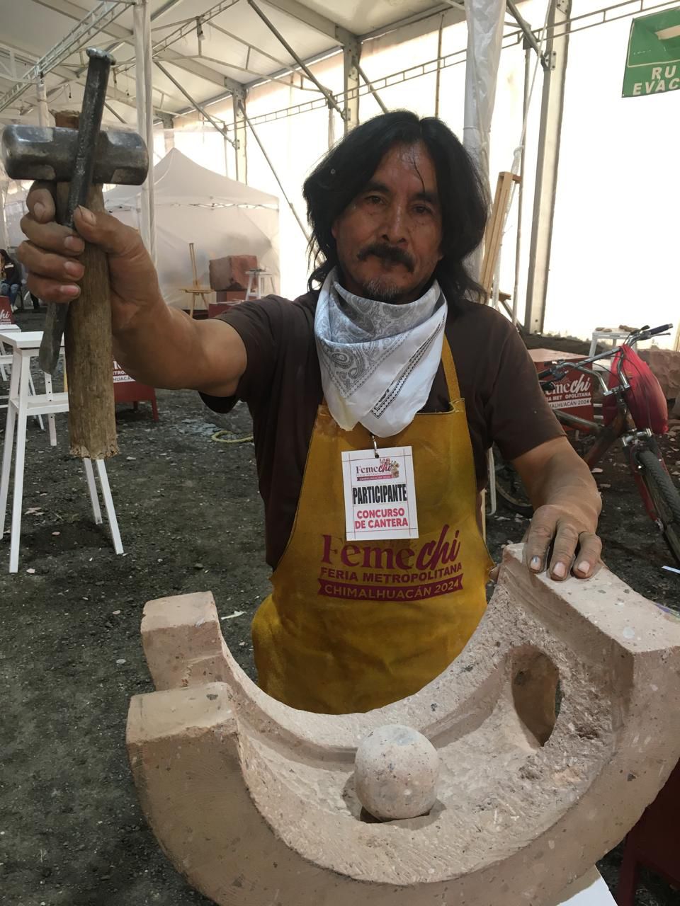 40 canteros de Chimalhuacán tendrán 12 días para culminar sus esculturas Foto: Especial