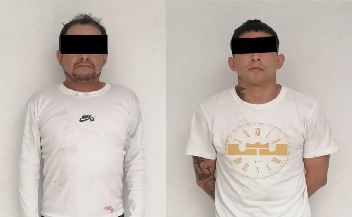 Jonathan Jesús “N” y Arturo “N” fueron presentados ante el Ministerio Público por el delito de robo con violencia. Foto: Especial