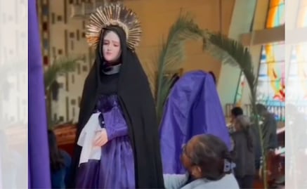 ¿Milagro en San Mateo Atenco? Reportan que la Virgen de los Dolores "llora" en plena Semana Santa