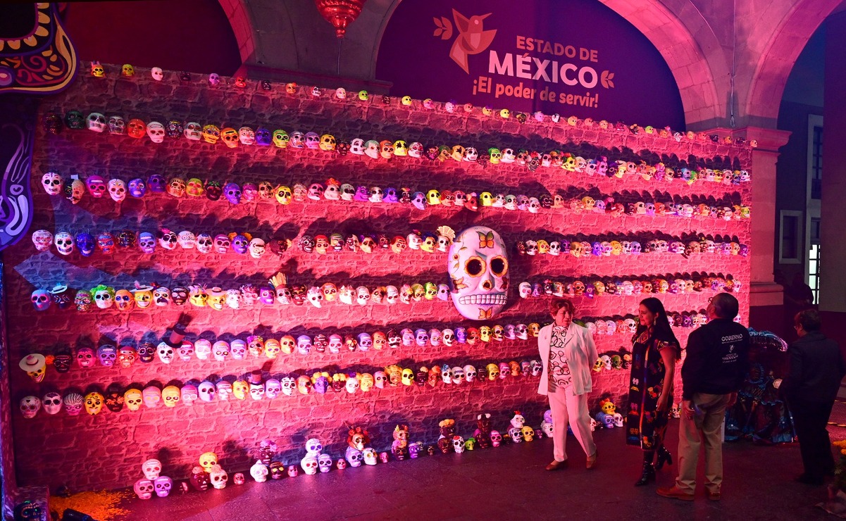 La Ofrenda Monumental de este año está inspirada en el tzimpantili, un ritual prehispánico. Foto: Especial.