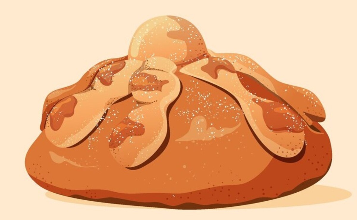 Este ingenioso pan de muerto falso será un adorno muy creativo en tus ofrendas de Día de Muertos. Foto: Freepik.