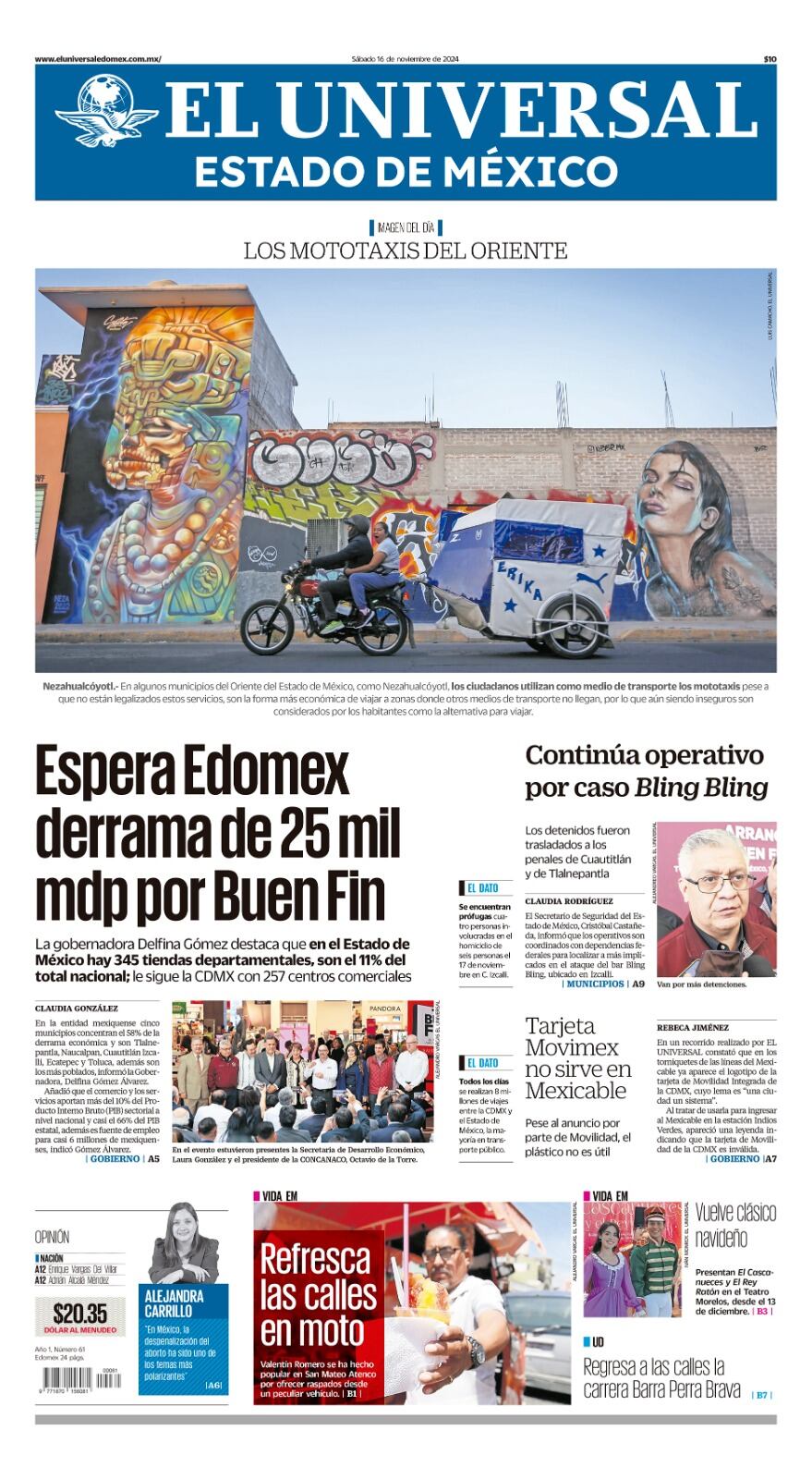 Portada 15 de noviembre del 2024